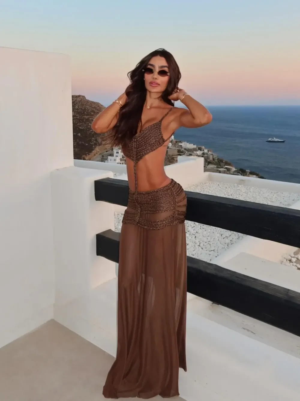 Selene Crochet Cut Out Maxi Dress