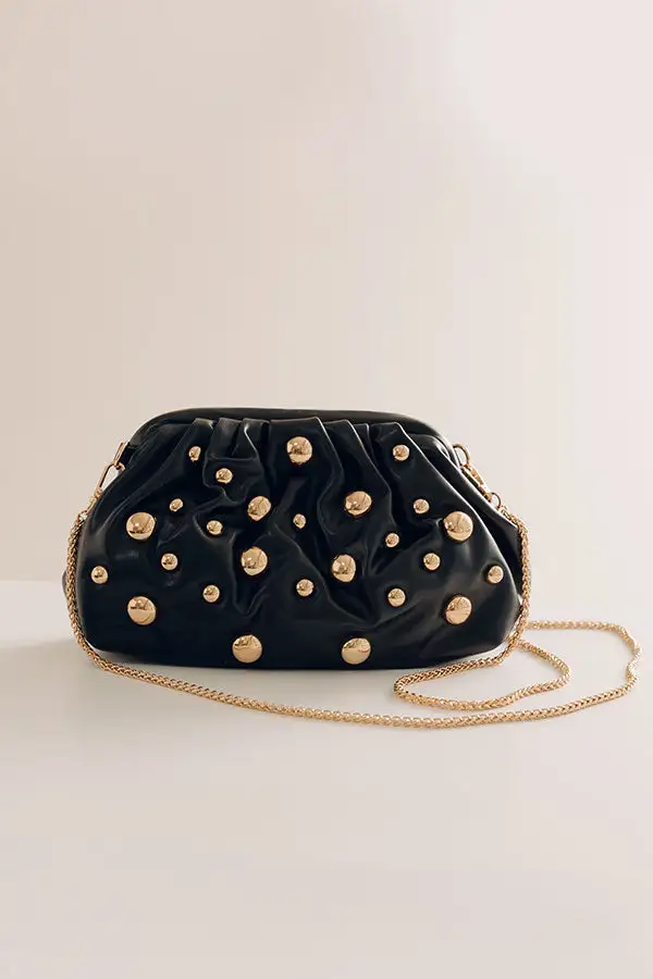 Posh Mindset Faux Leather Purse In Black