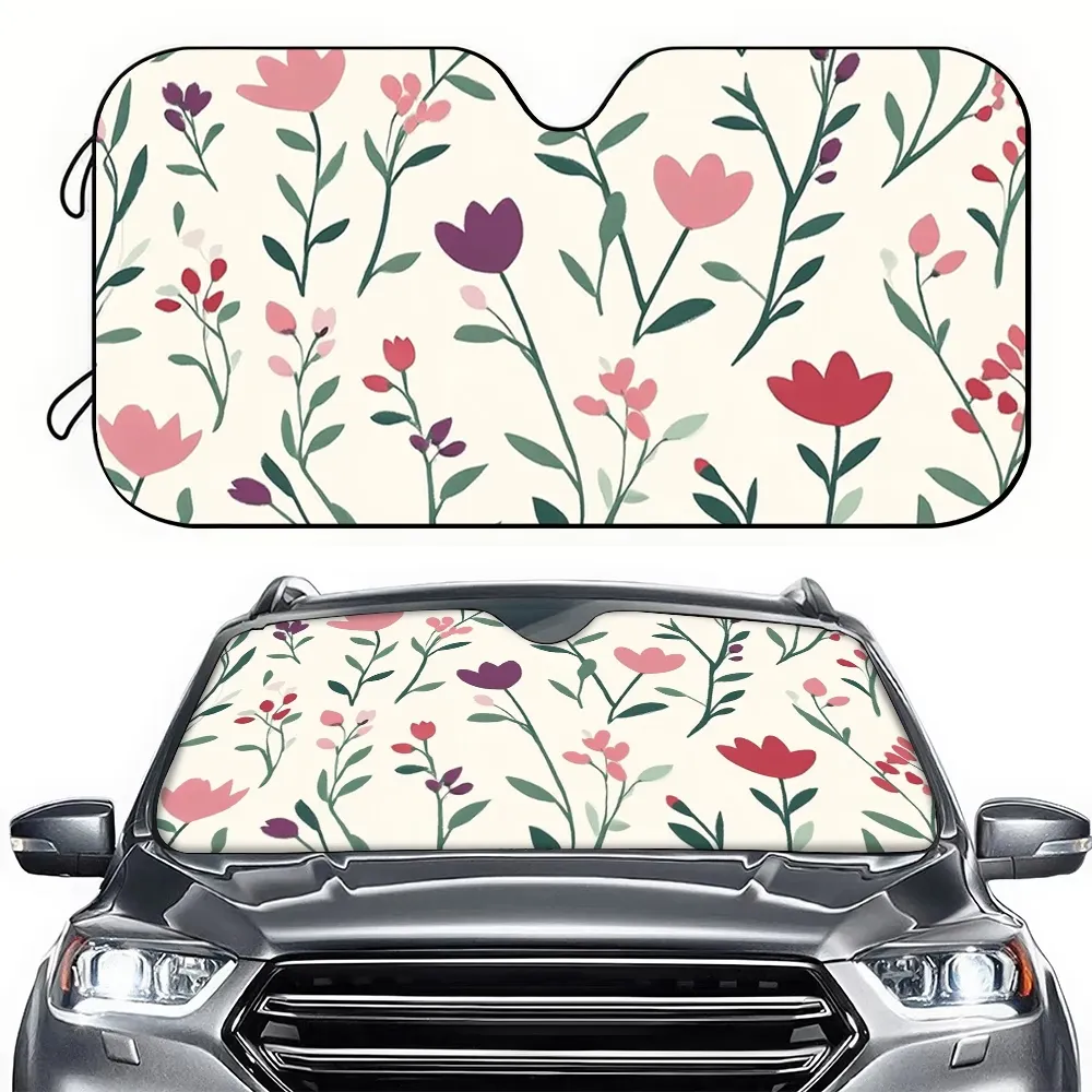 Floral Car Windshield Sunshade