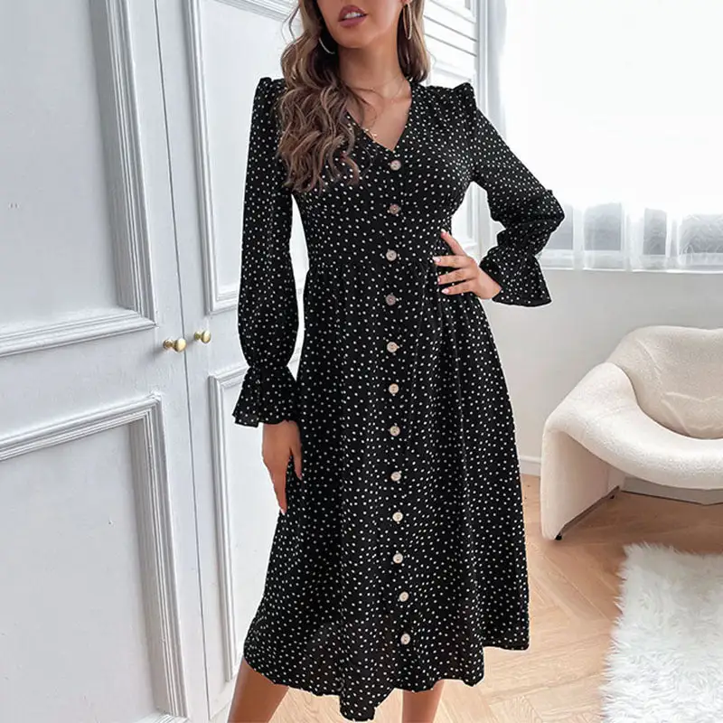 Women's Daywear Ruffled Dress