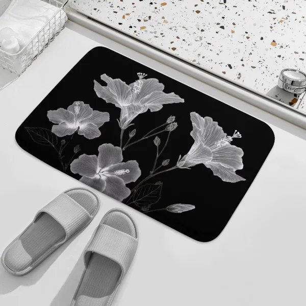 Hibiscus Floral Bath Mat