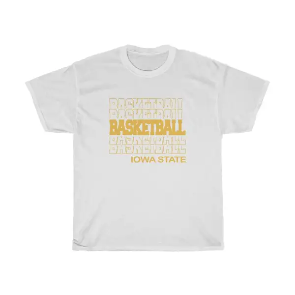 Basketball Iowa State in Modern Stacked Lettering