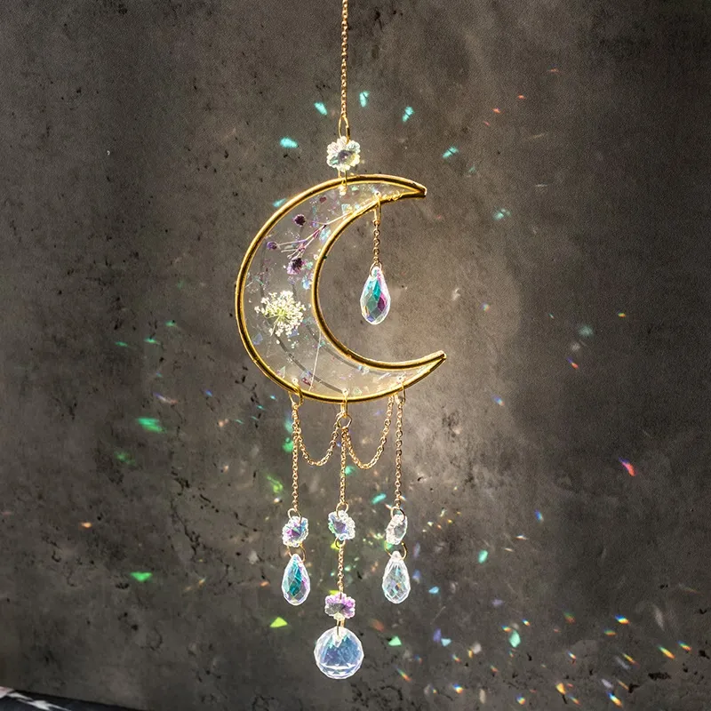 Moon Rainbow Prism Wind Chime
