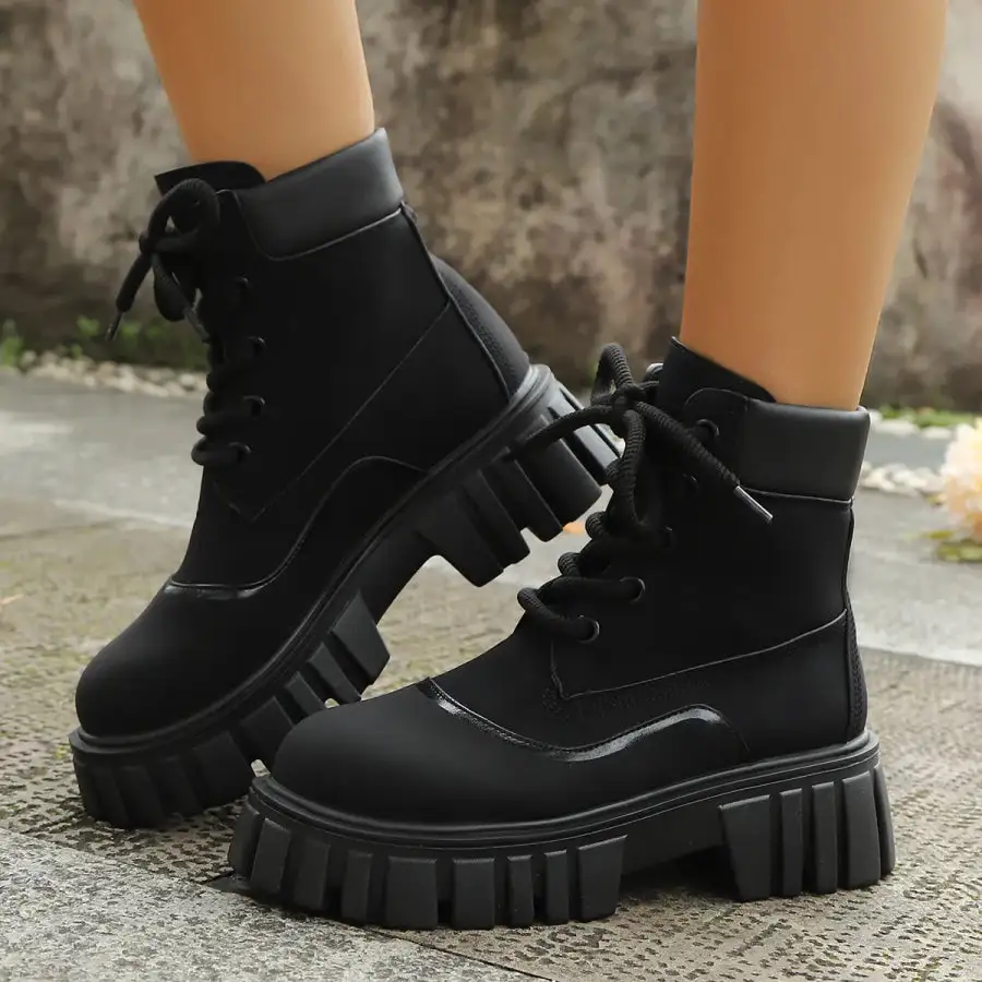 Lace Up Platform Boots