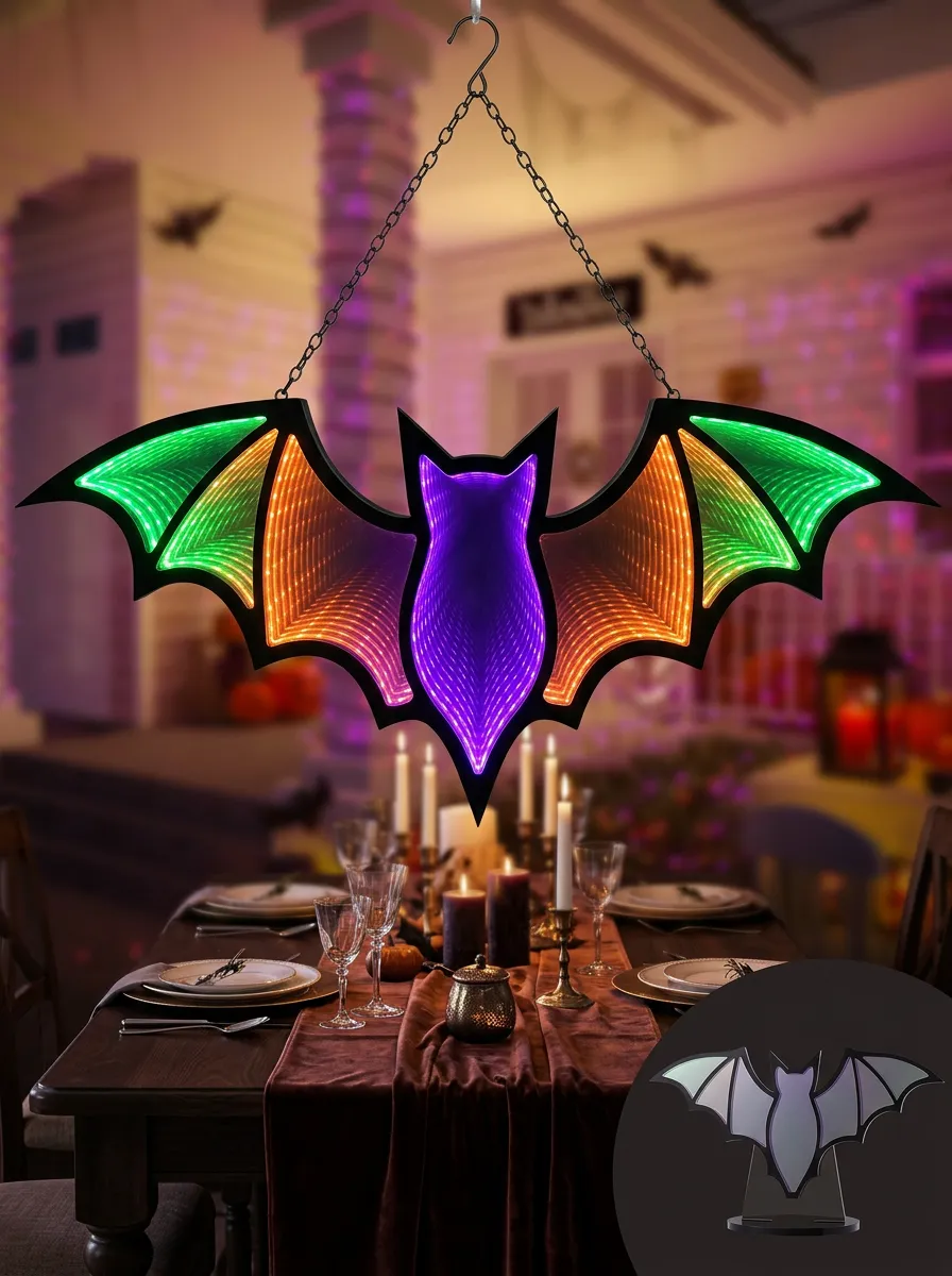 Hanging Halloween Bat Light