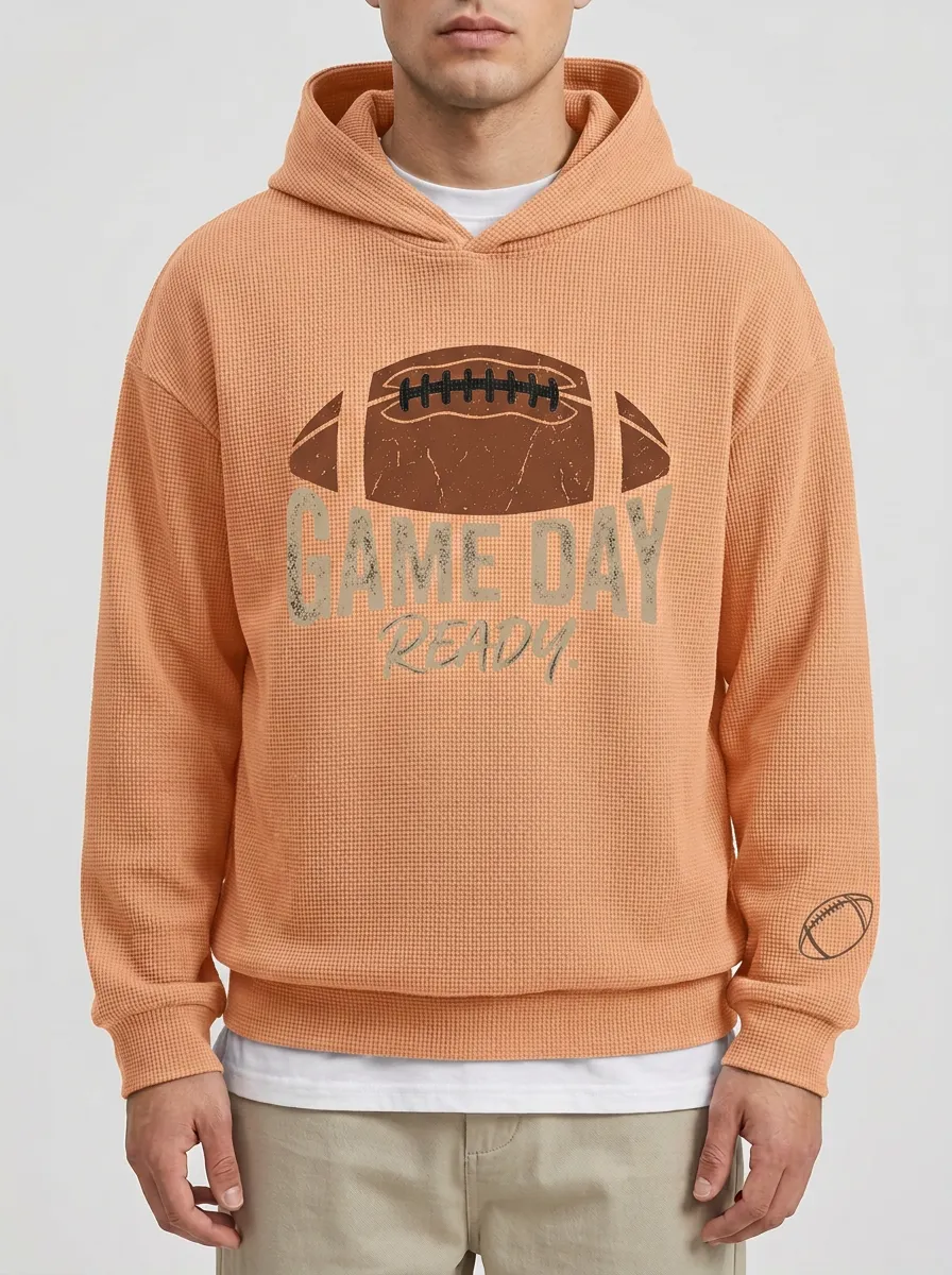 Football Graphic Casual Hoodie