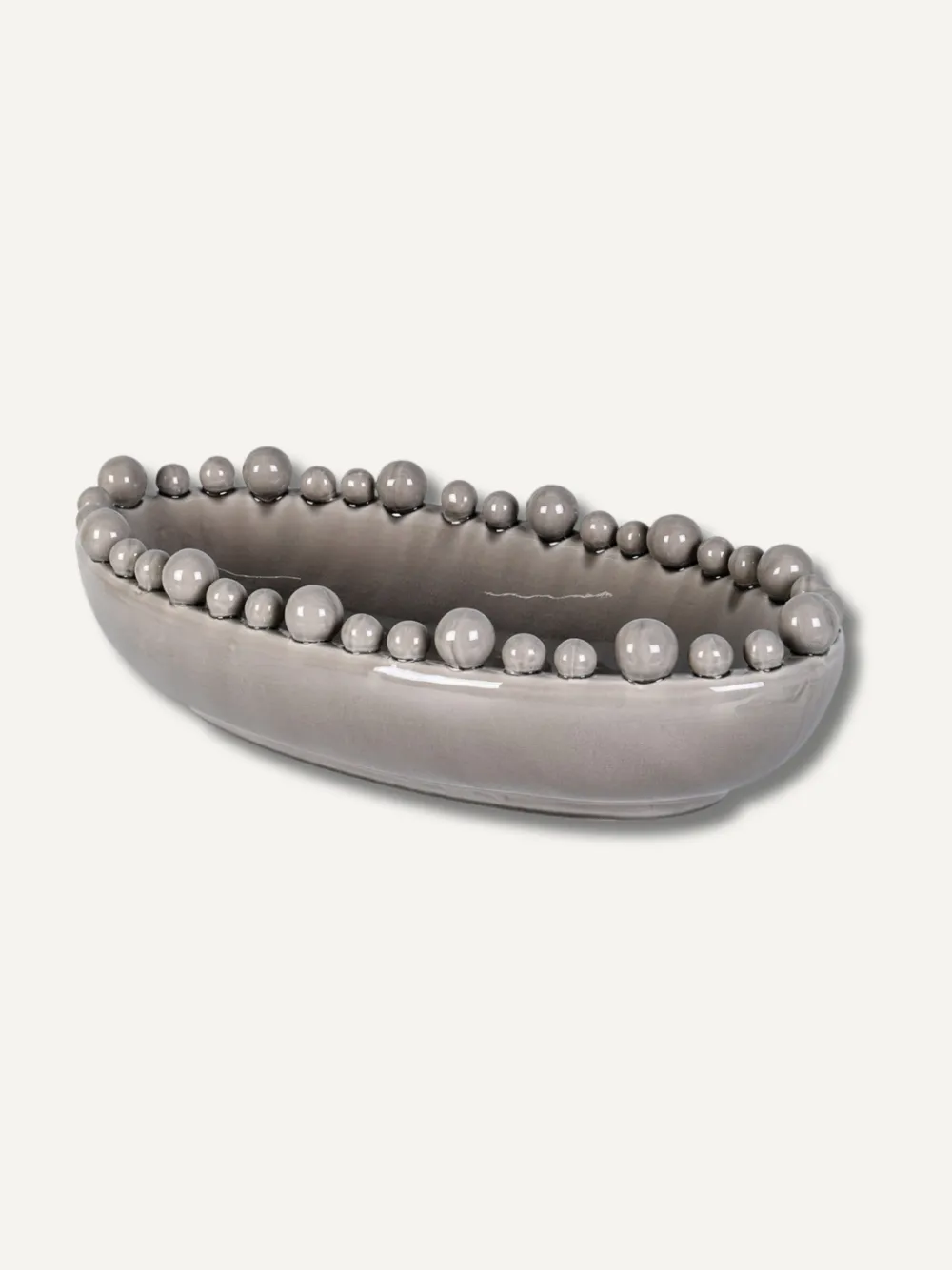 Refined Oval Bobble Edged Bowl