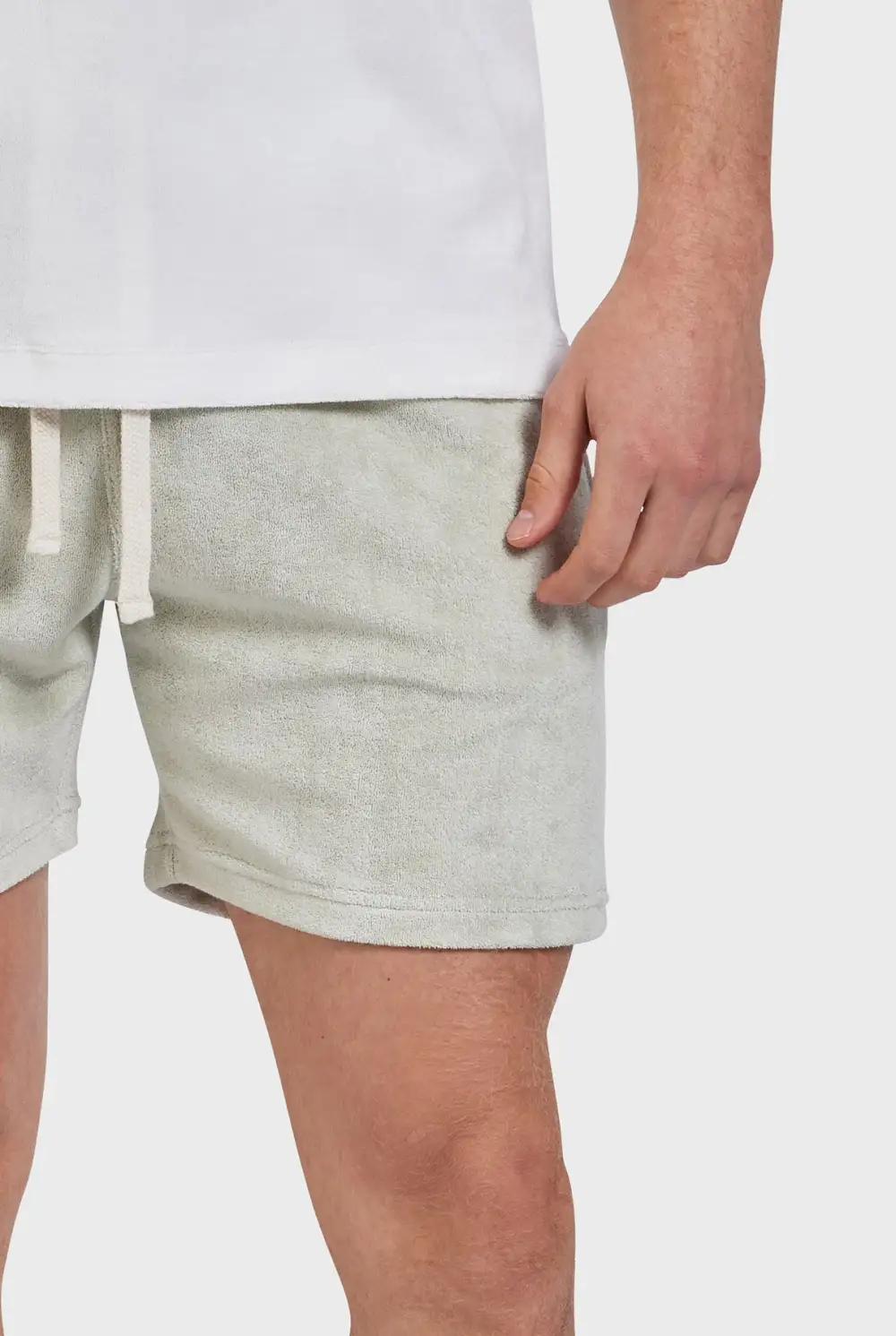 Lightweight Terry Lined Drawstring Beach Shorts