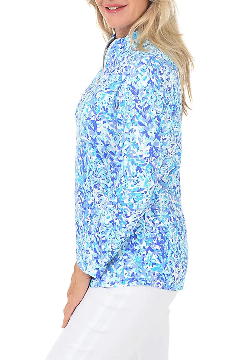 Climbing Vines Cooling Mock Neck Top