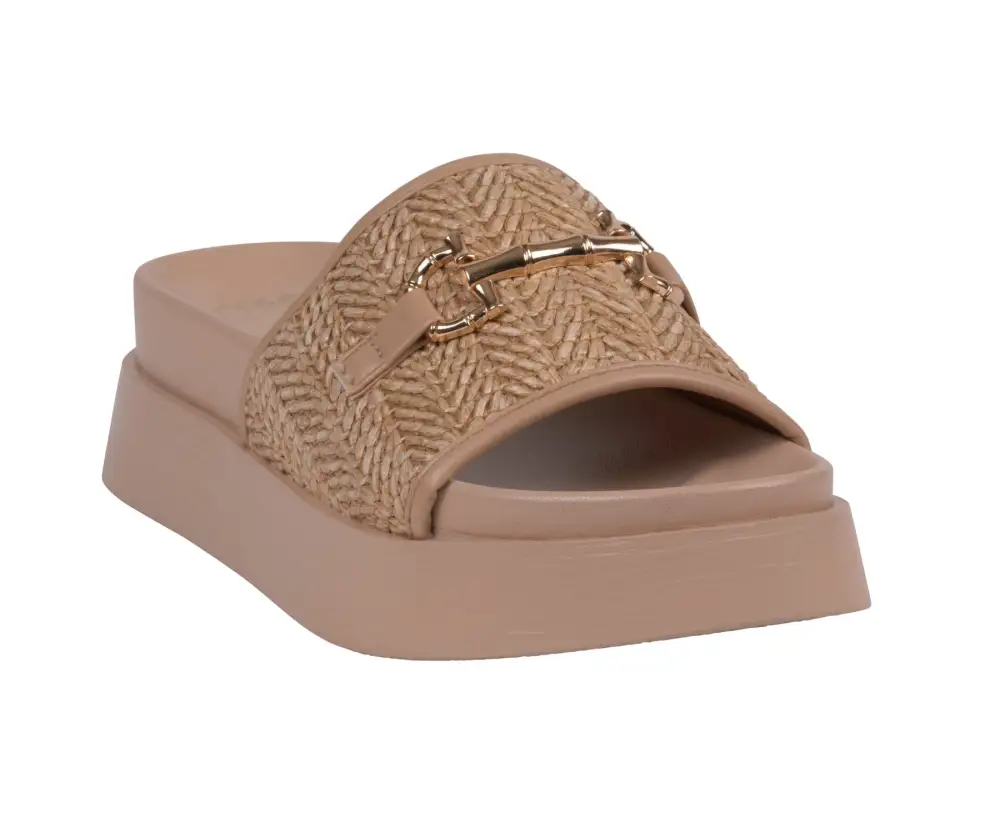 Woven Slide Platform Sandals