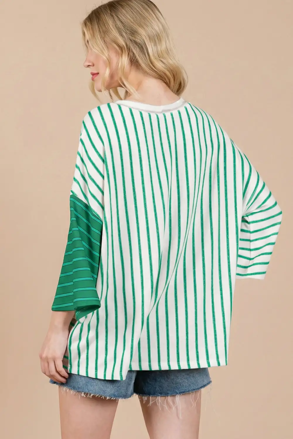 Striped Patchwork Loose Tee