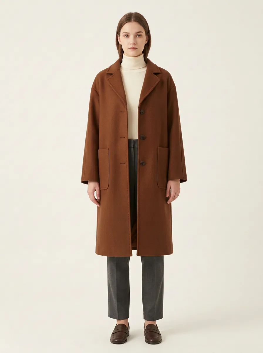 Crafted Wool-Blend Outerwear Coat