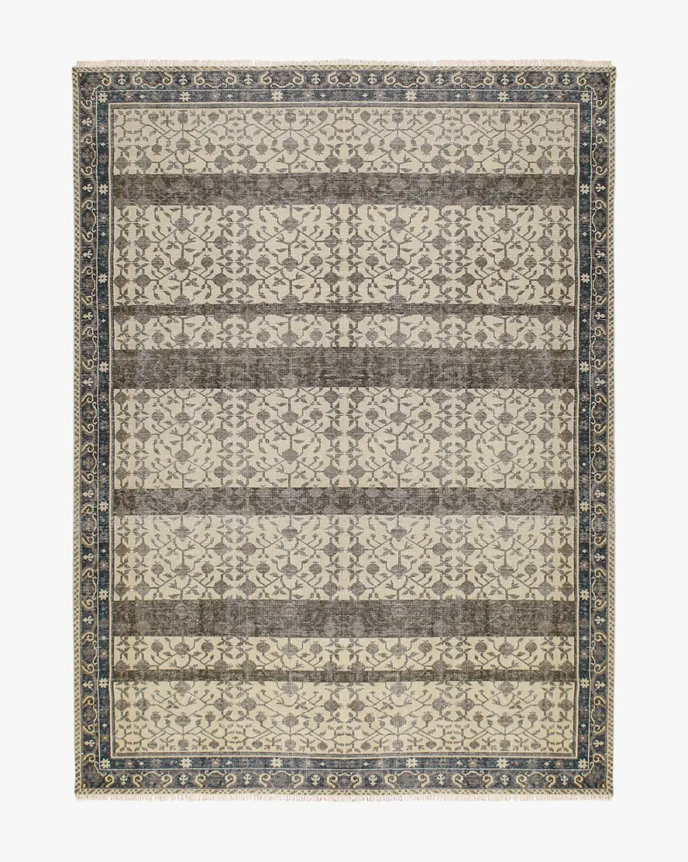 Textural Hand-Knotted Wool Area Rug