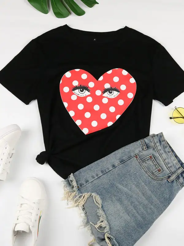 Tailored Round-Neck Short-Sleeve Knit Cotton T-Shirt