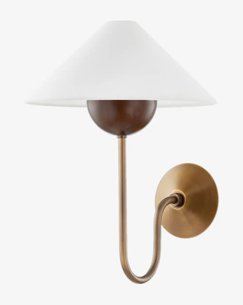 Wood Linen Wall Sconce