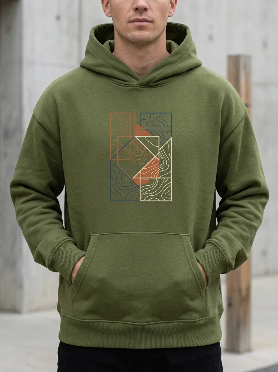 Geometric Topographic Hoodie