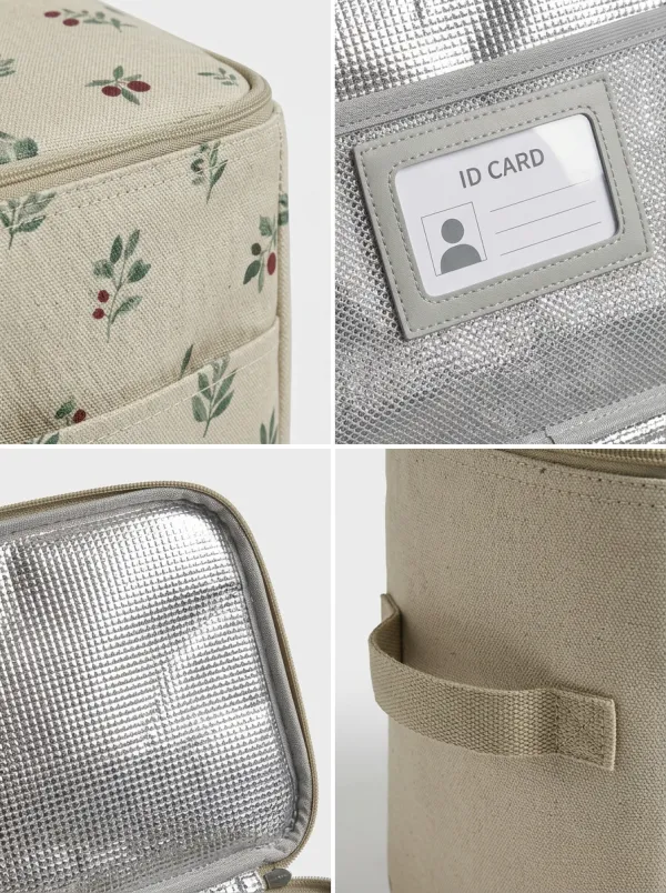 Botanical Olive Branch Printed Insulated Lunch Bag