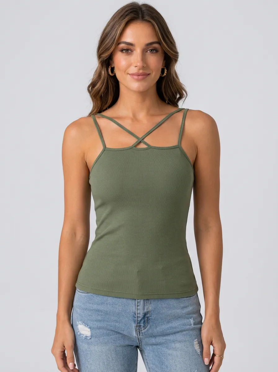 Women's Layered Strap Tank Bra