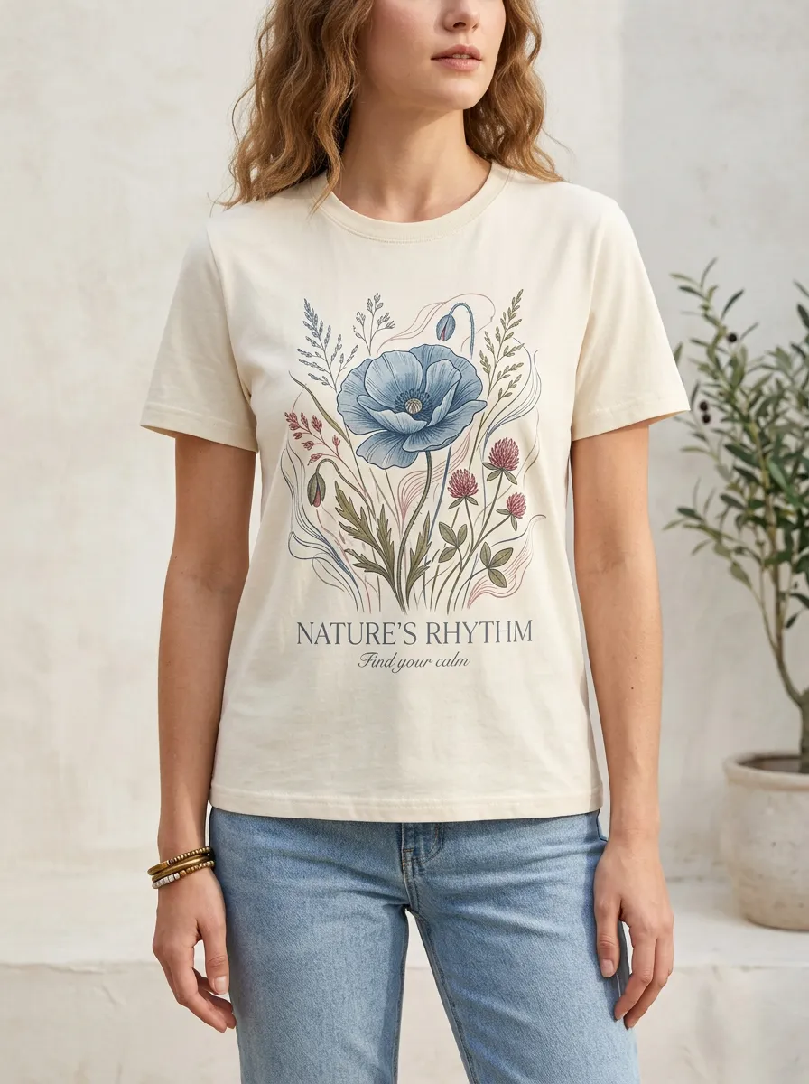 Nature Rhythm Poppy Floral T-Shirt