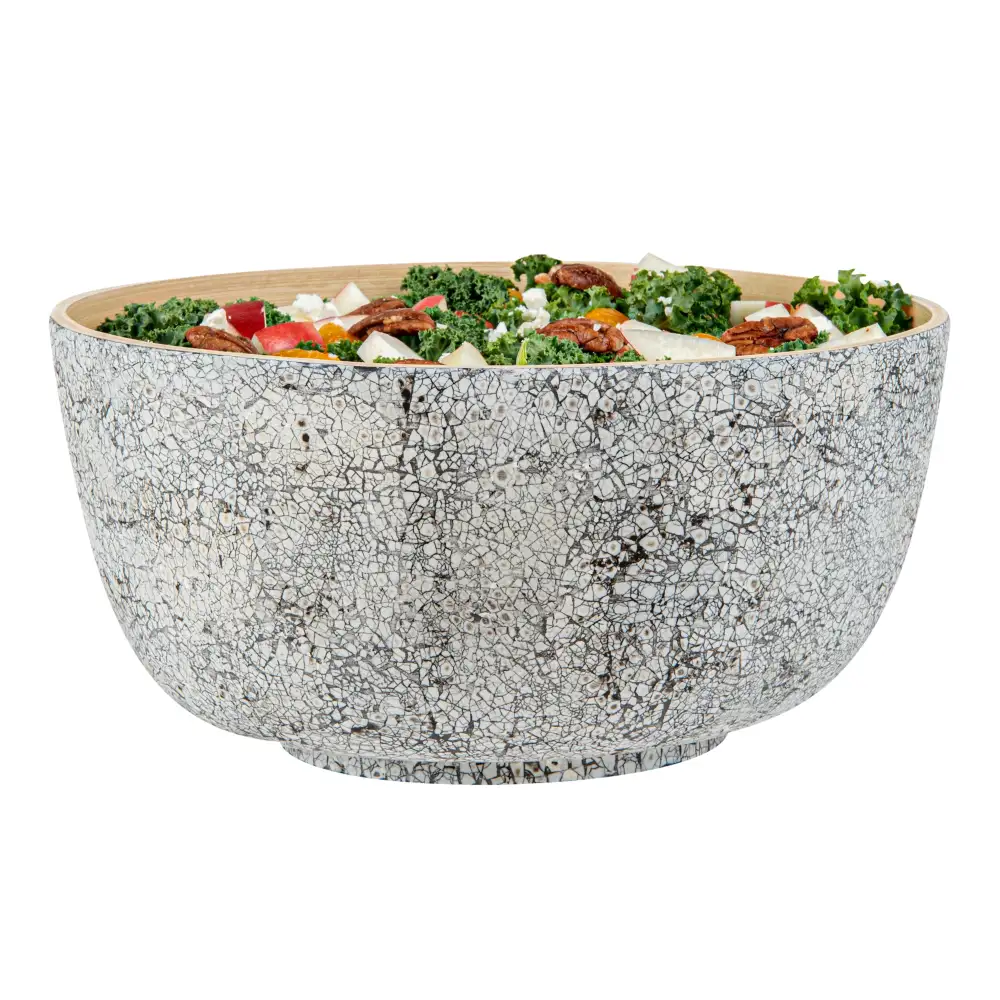 Refined Finish Spun Bamboo Salad Bowl