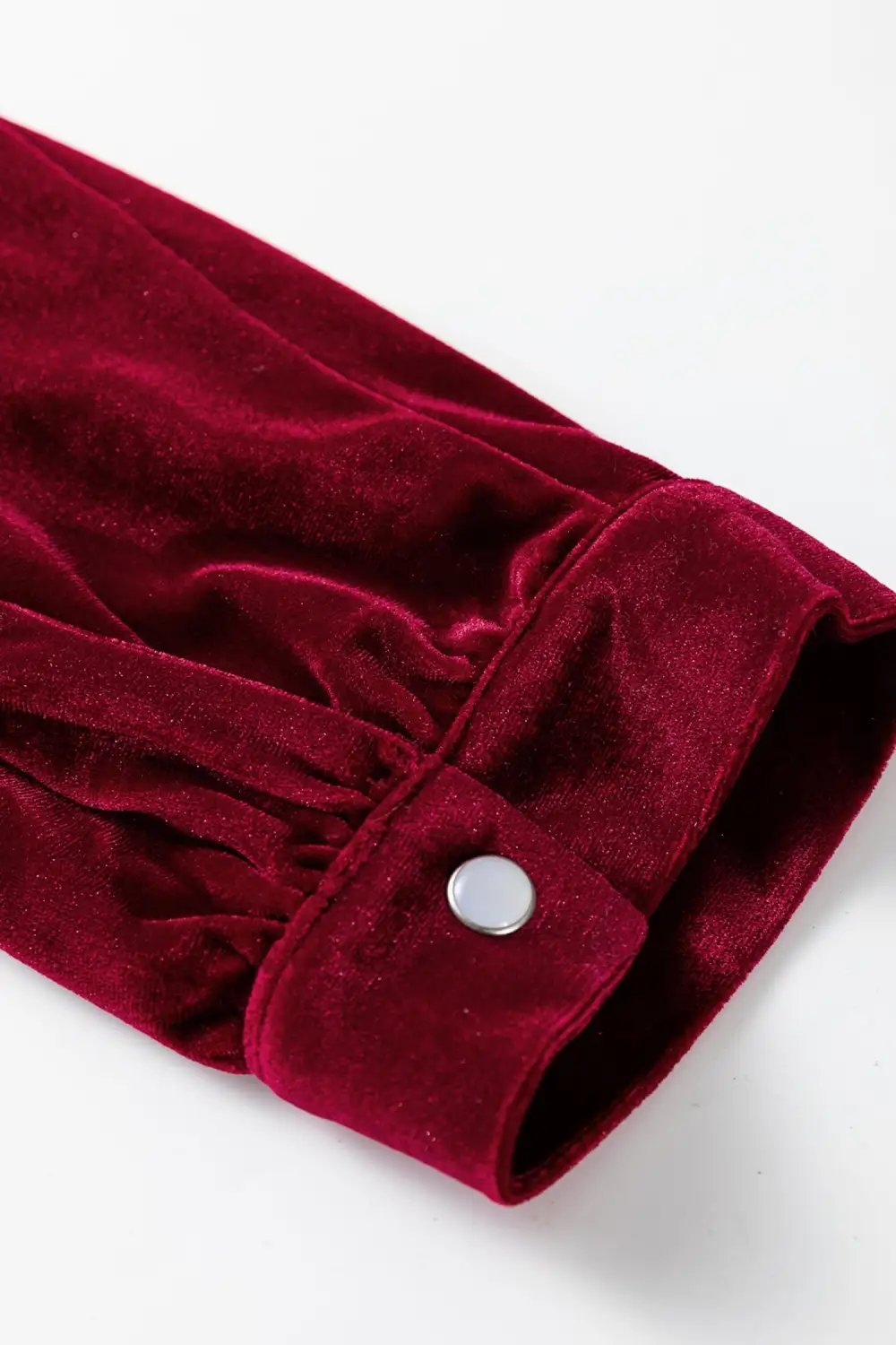 Button Front Long Sleeve Asymmetric Hem Blouse