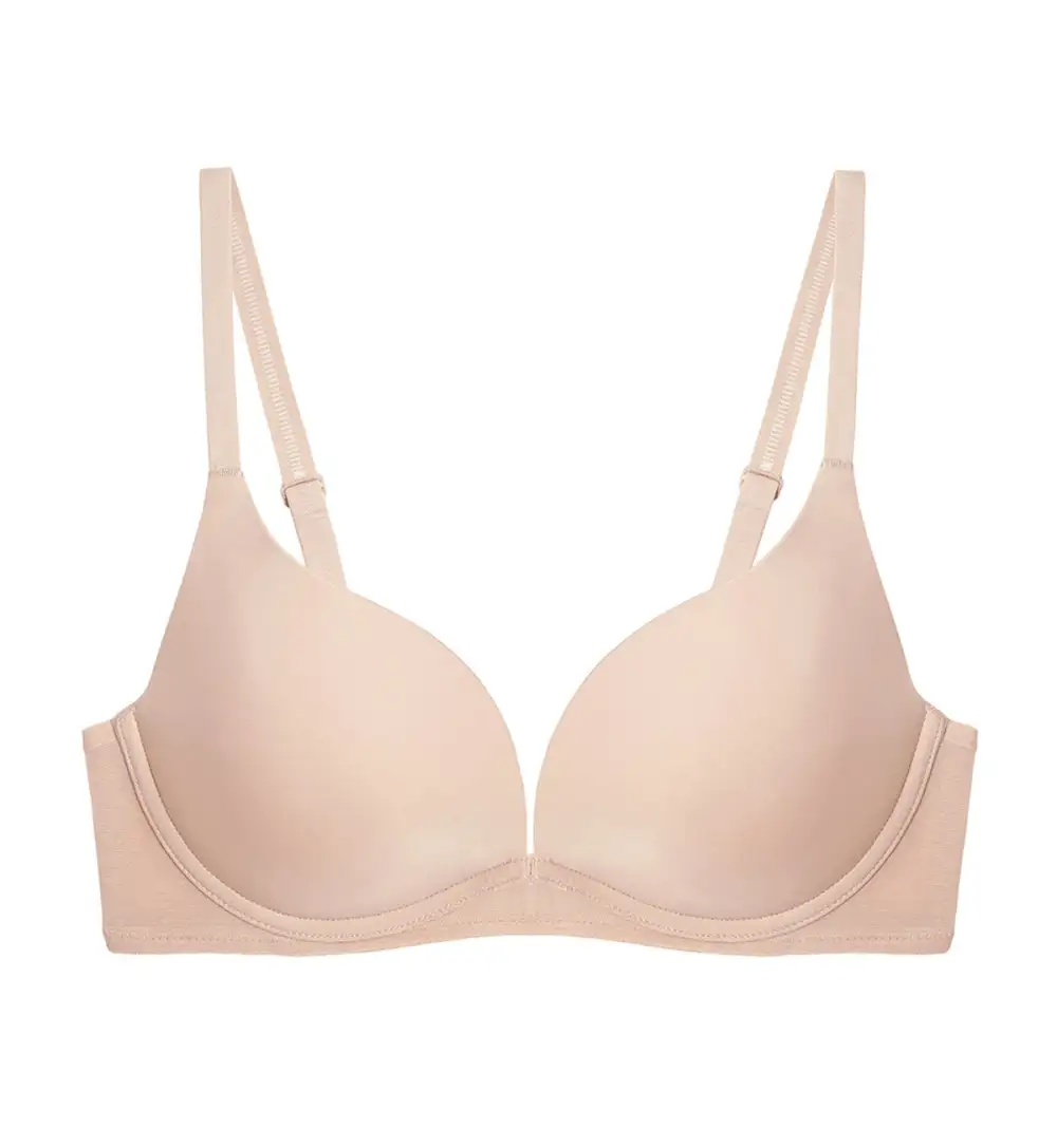 Women's Classic Non-Wired Deep-V Push-Up Breathable Bra