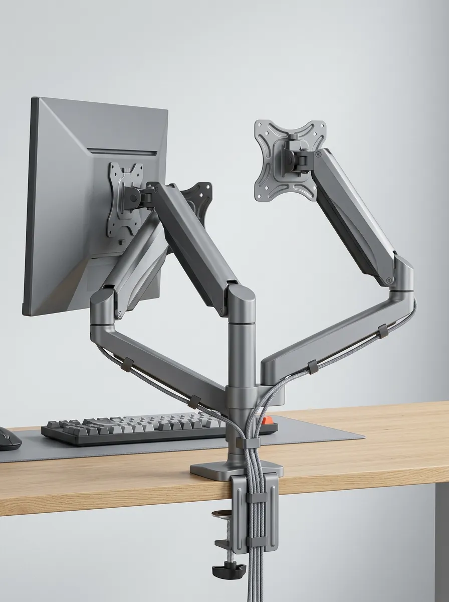 Dual Monitor Ergonomic Adjustable Desk Mount