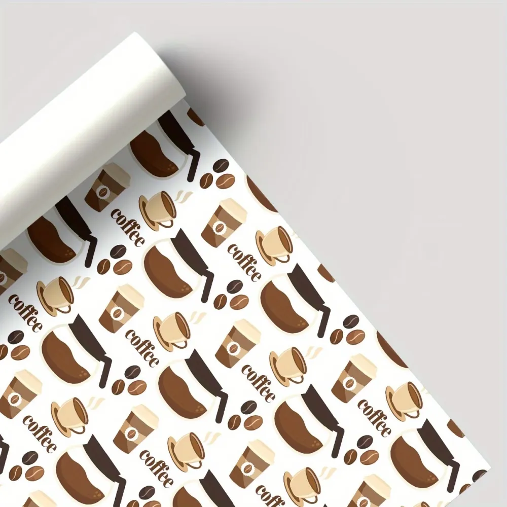 Coffee-Themed Gift Wrapping Paper
