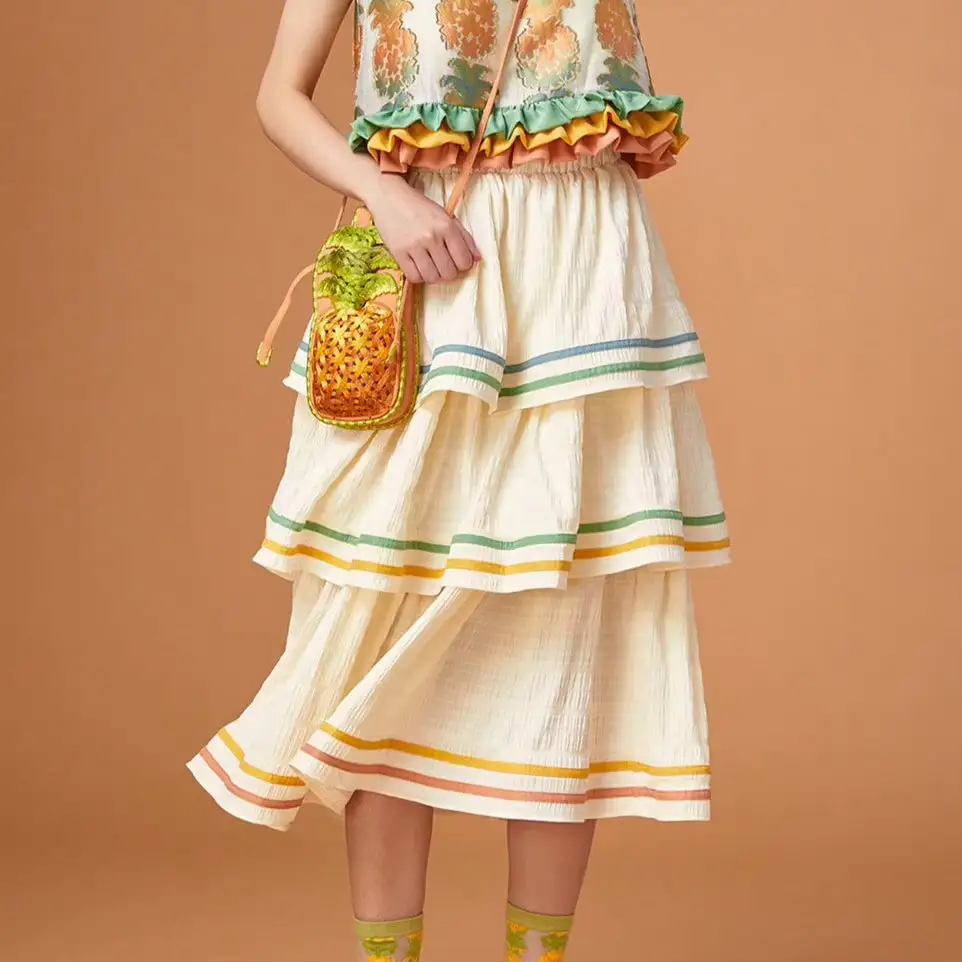 Graceful Soft Everyday Casual Polyester Skirt
