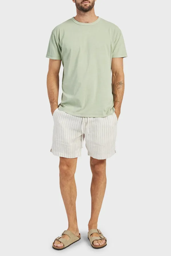 Textured Woven Striped Casual Summer Shorts