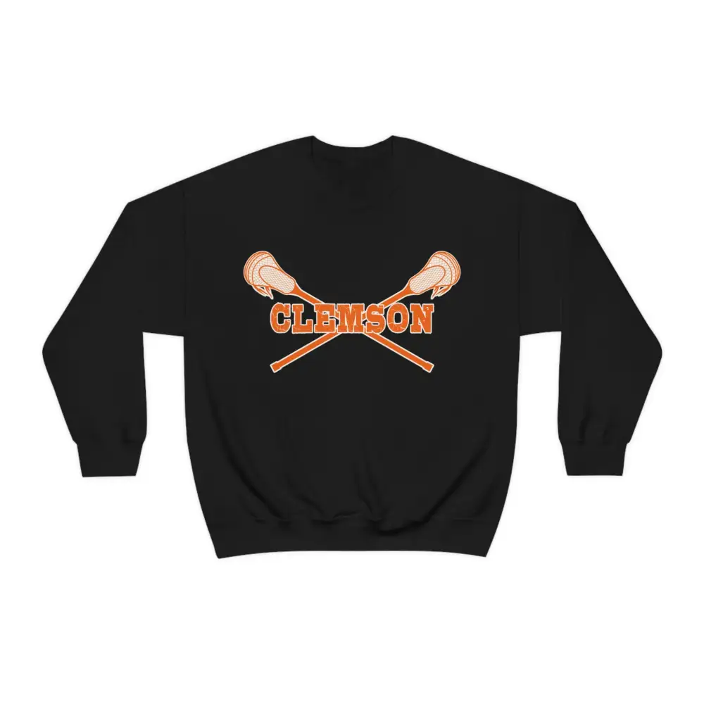 Crossed Sticks Lacrosse Graphic Crewneck Sweatshirt