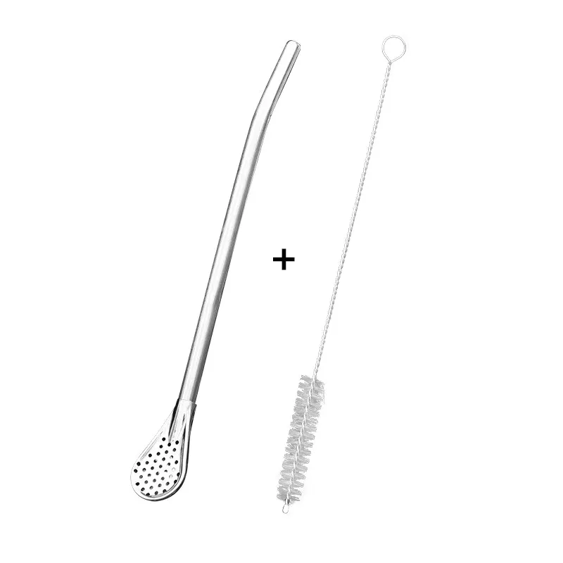 Stainless Steel Drinking Straw Spoon Tea