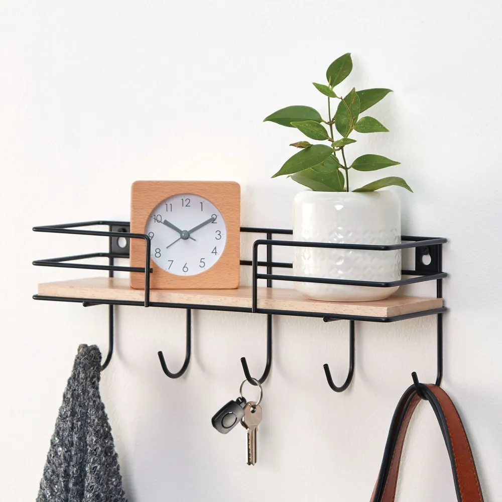Entryway Shelf And Hook Rack