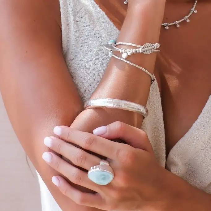 Reflections Slim Silver Bangle