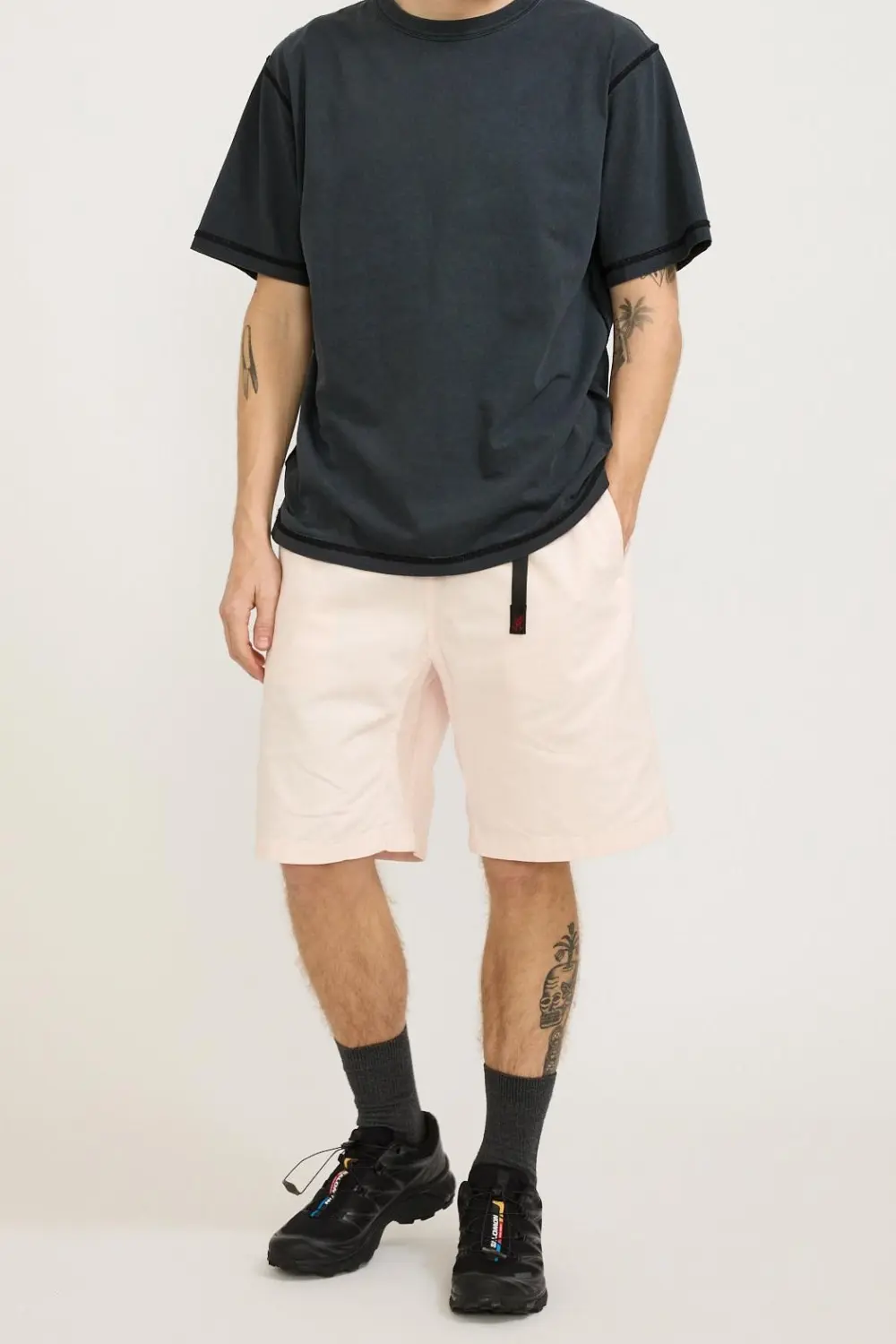 Light Pink Drawstring Short Pants