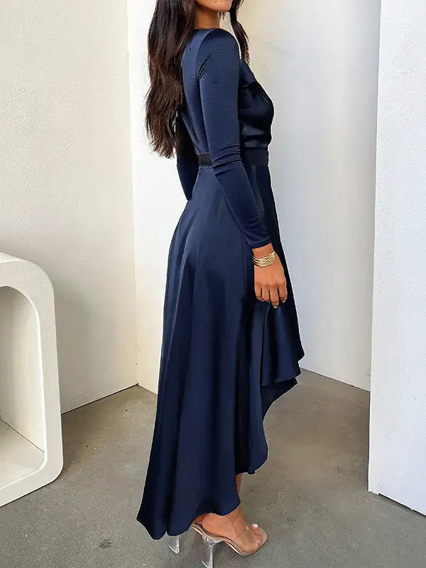 Deep Neck Maxi Dress