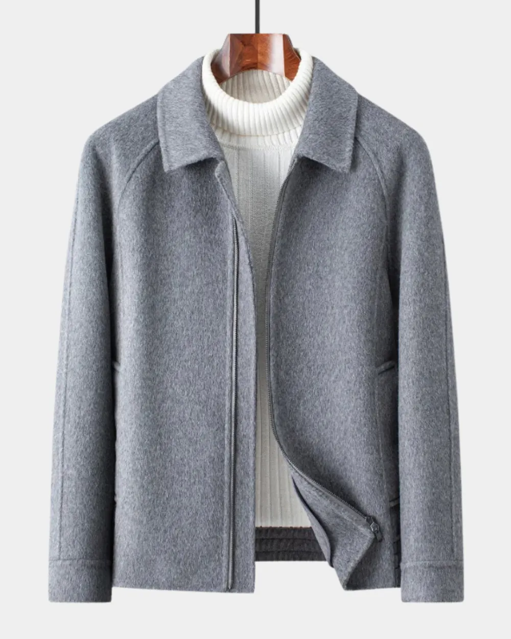 Minimal Wool Blend Overcoat