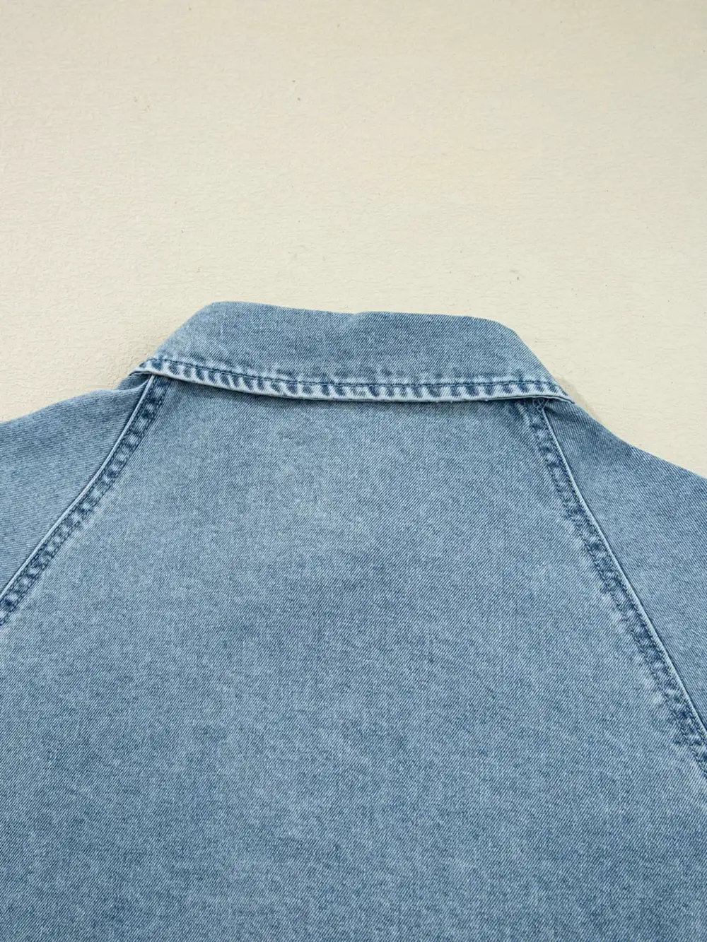 Wearable Cut Denim Smocked Flared Mini Dress