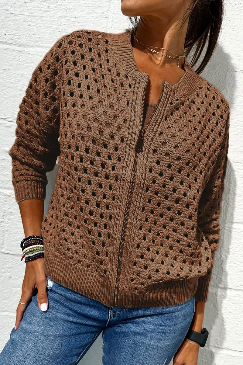 Zip Front Relaxed Jacket
