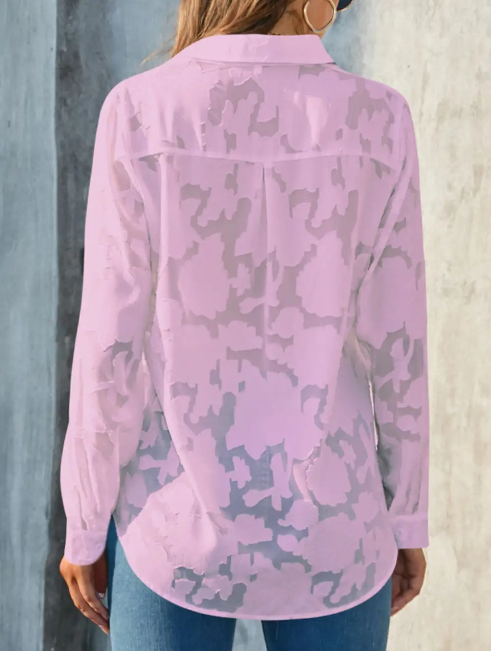 Loose Draped Chiffon Blouse