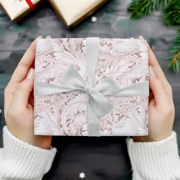 Elegant Pink Floral Gift Wrapping Paper