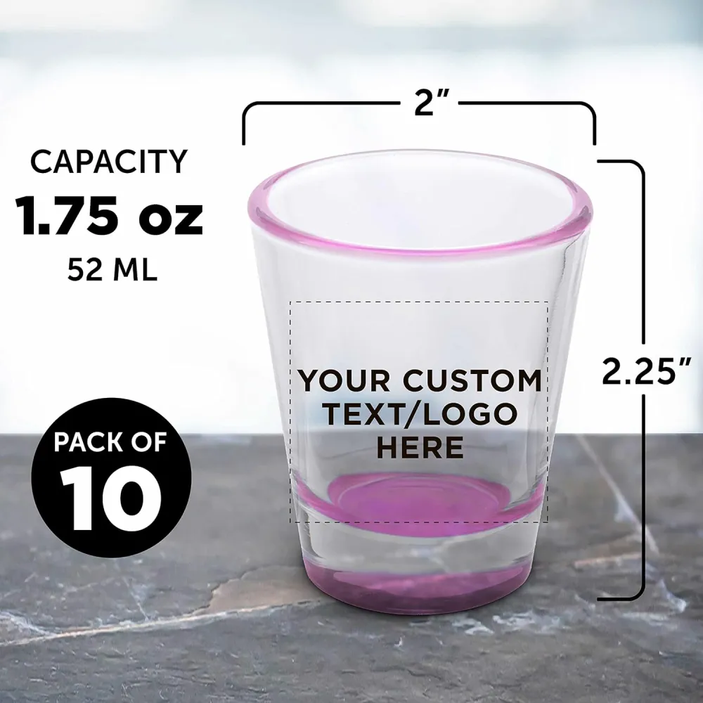 Custom Shot Glasses 1.75 oz. Set of 10