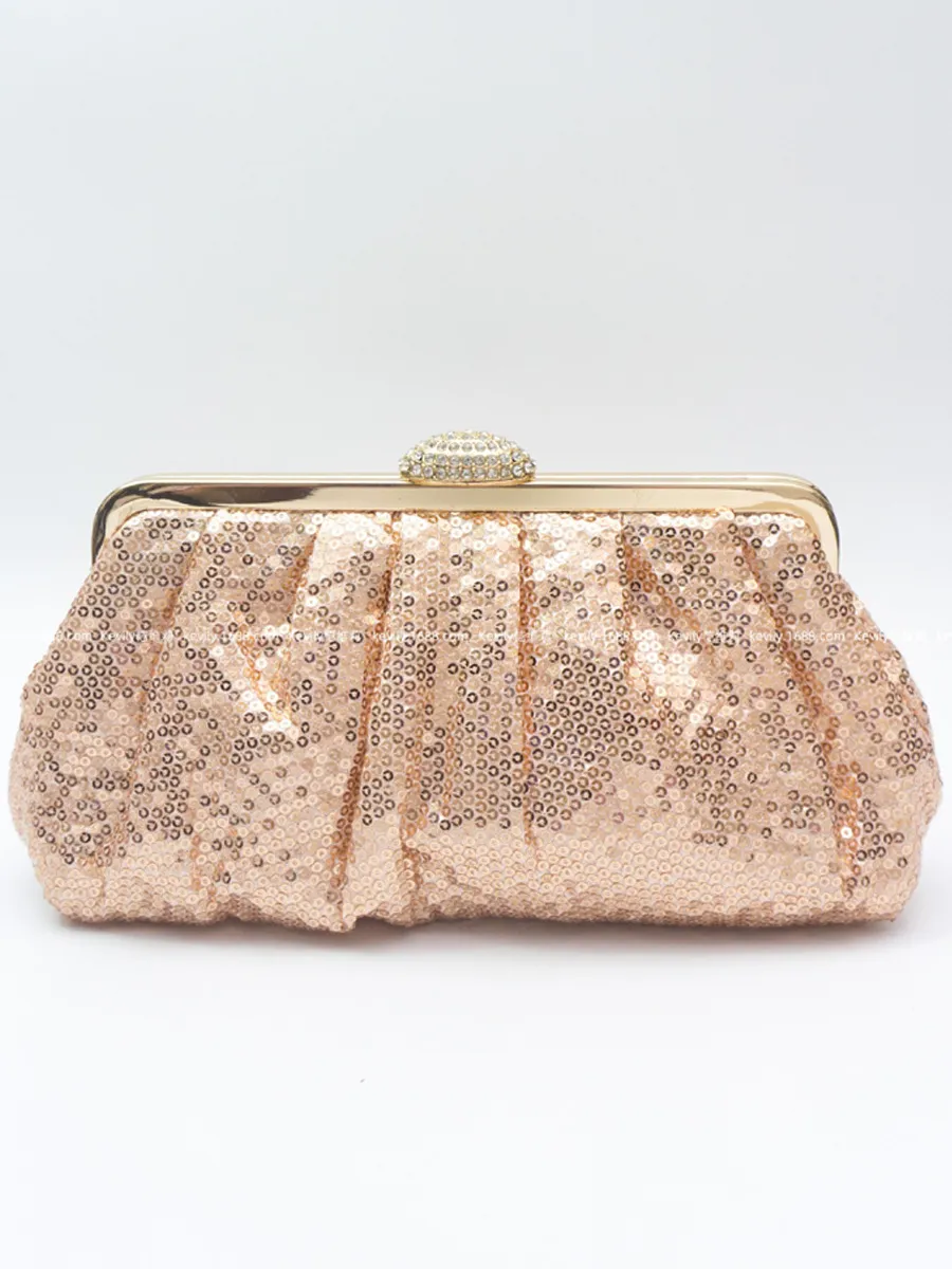 Ivana Fish-Scale Sequin Evening Bag