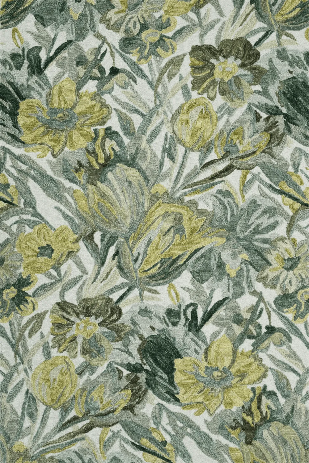 Hand Tufted Botanical Wool Area Rug