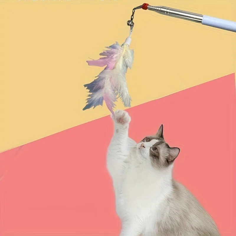 Extendable Cat Feather Wand