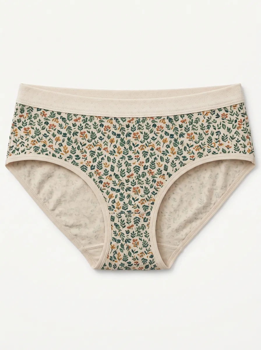 Women's Botanical Floral Patterned Briefs