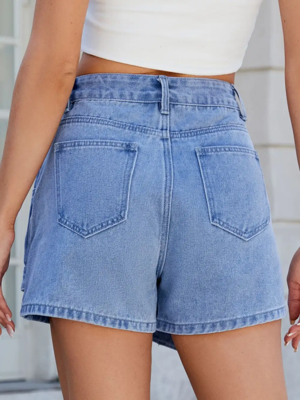 Asymmetrical Denim Pockets Moni Skirt
