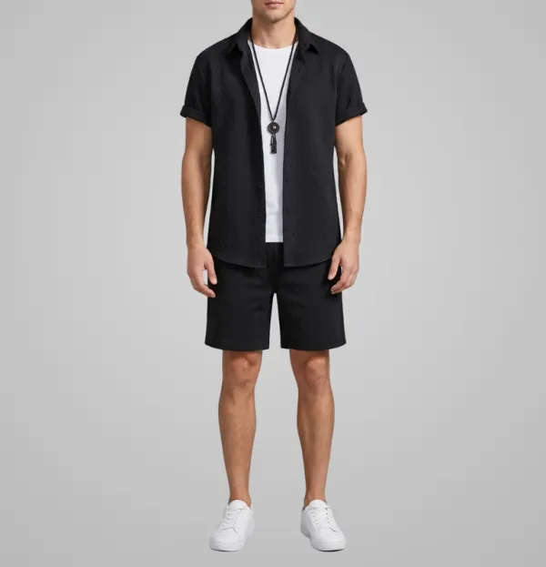 Textured Two Piece Set Clean Cut