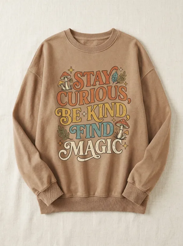 Mushroom Lover Stay Curious Sweatshirt