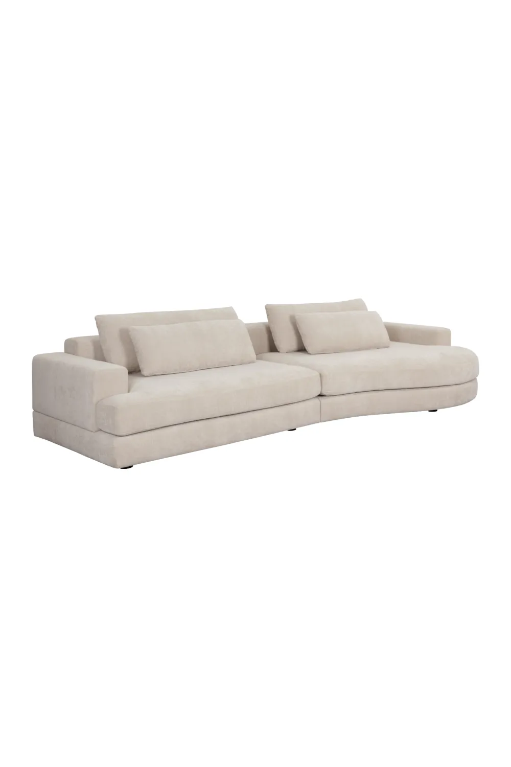 Textured Curved Sofa